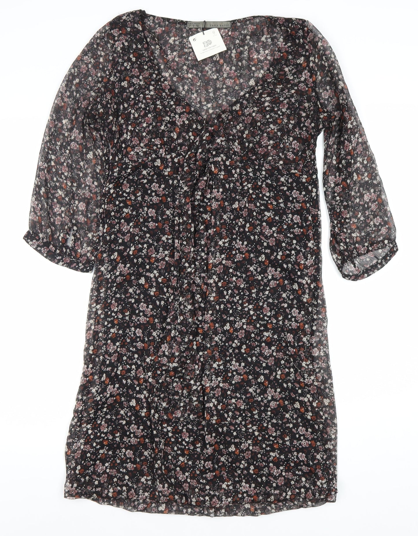 Zara Basic Women’s Multicoloured Floral Shift Dress Size S
