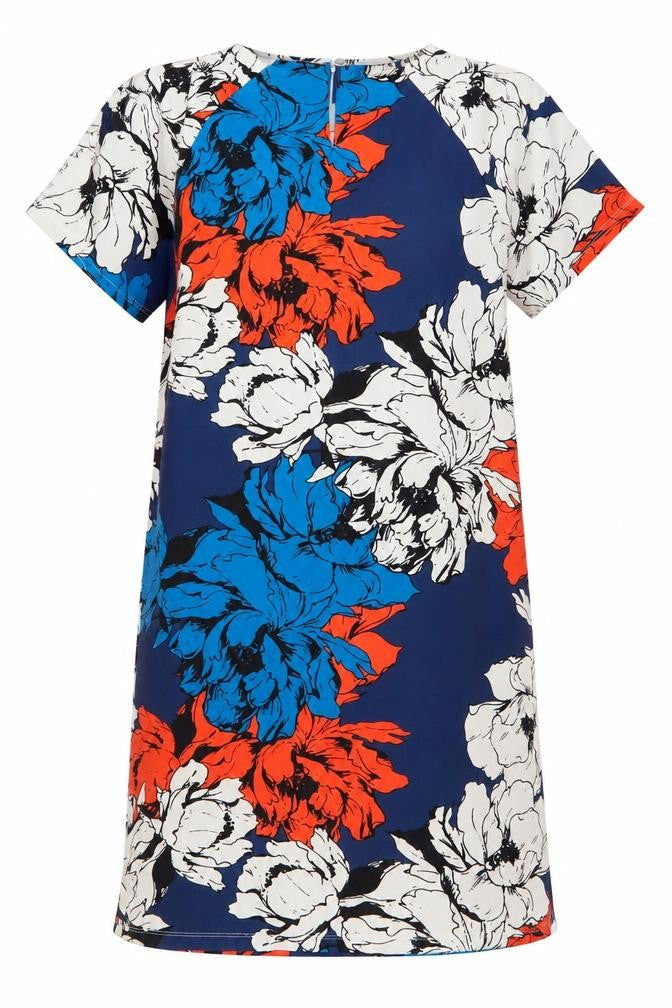 Damart Womens Multicoloured Floral Shift Dress Size 12 Knee Length