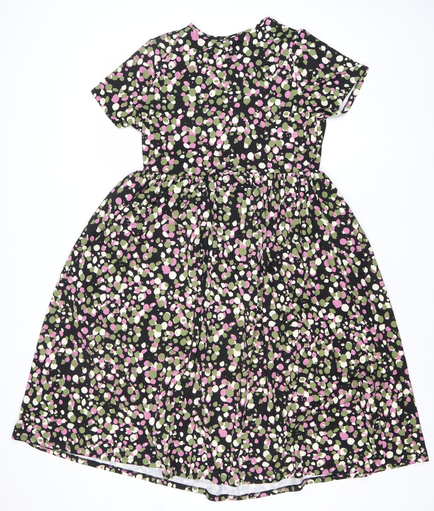 Simply Be Women’s Black Floral Fit & Flare Dress Size 12