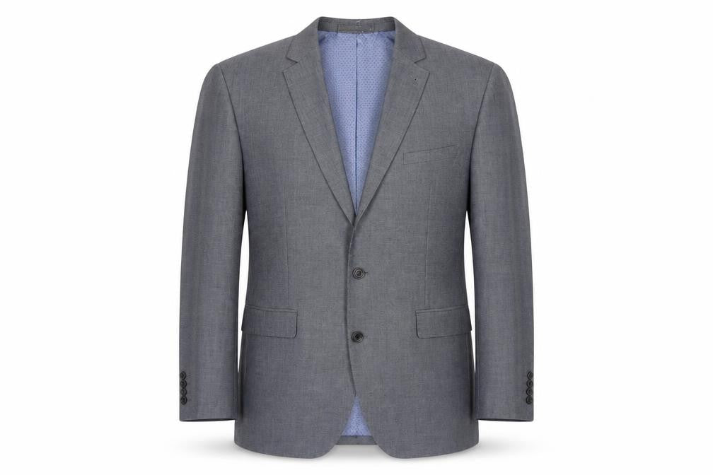 Primark Mens Grey Blazer Jacket Regular Fit Size 44R Smart Formal