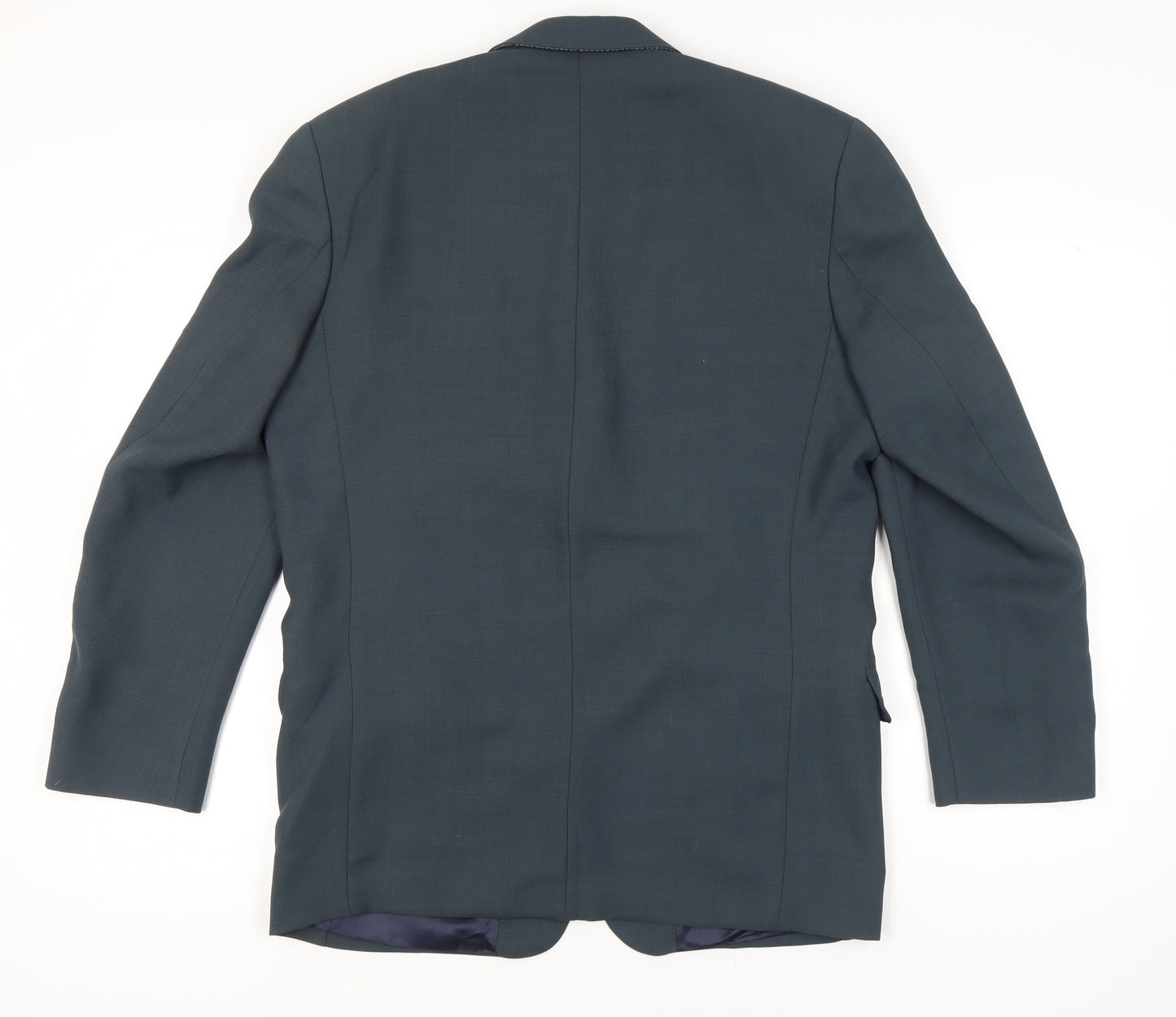 Next Mens Blue Wool Blend 40R Regular Fit Blazer Jacket