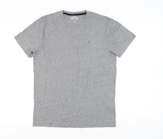 Hollister Men’s Grey Crew Neck Short Sleeve T-Shirt Size M