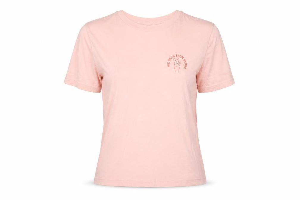 Womens UK Size XS Monki Pink Cotton T-Shirt
