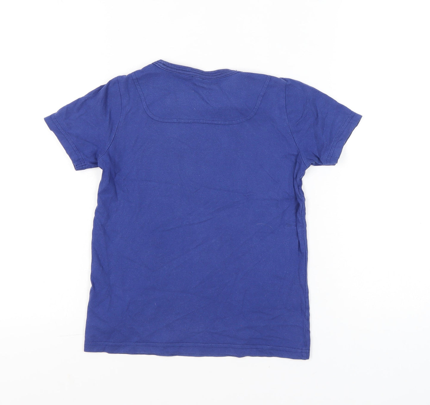 Joules Boys Blue Graphic Tiger Gorilla T-Shirt 7-8 Years Cotton Casual