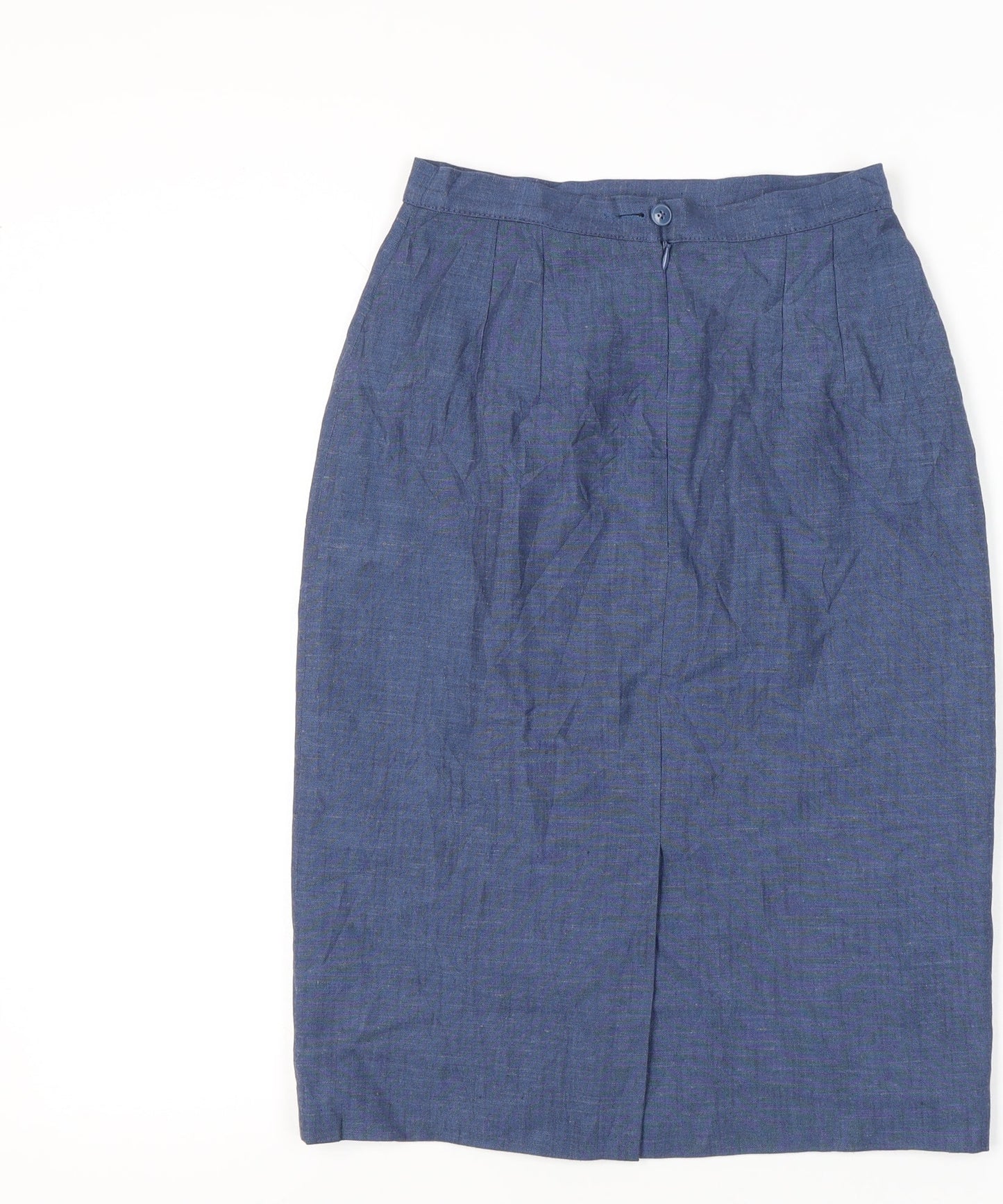 Marks and Spencer Women's Blue Size 10 Pencil Skirt High Waist Lined
