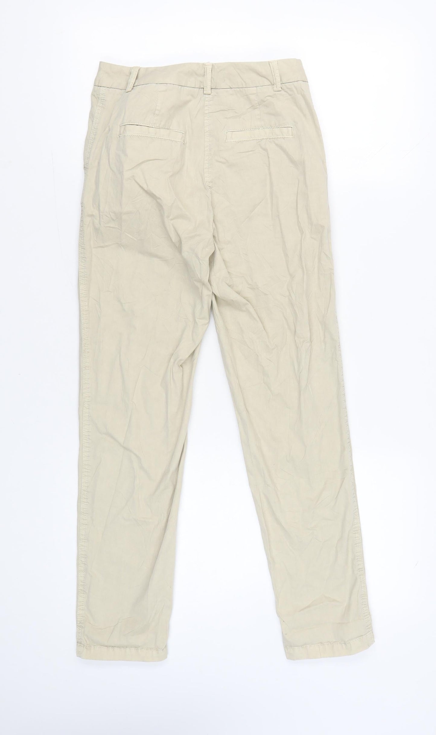 Marks and Spencer Womens Beige Size 6 Chino Trousers Straight Leg