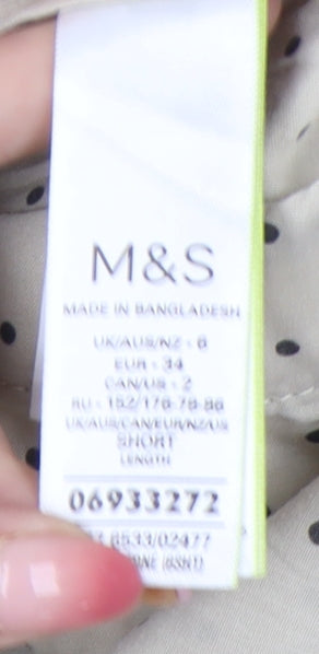 Marks and Spencer Womens Beige Size 6 Chino Trousers Straight Leg