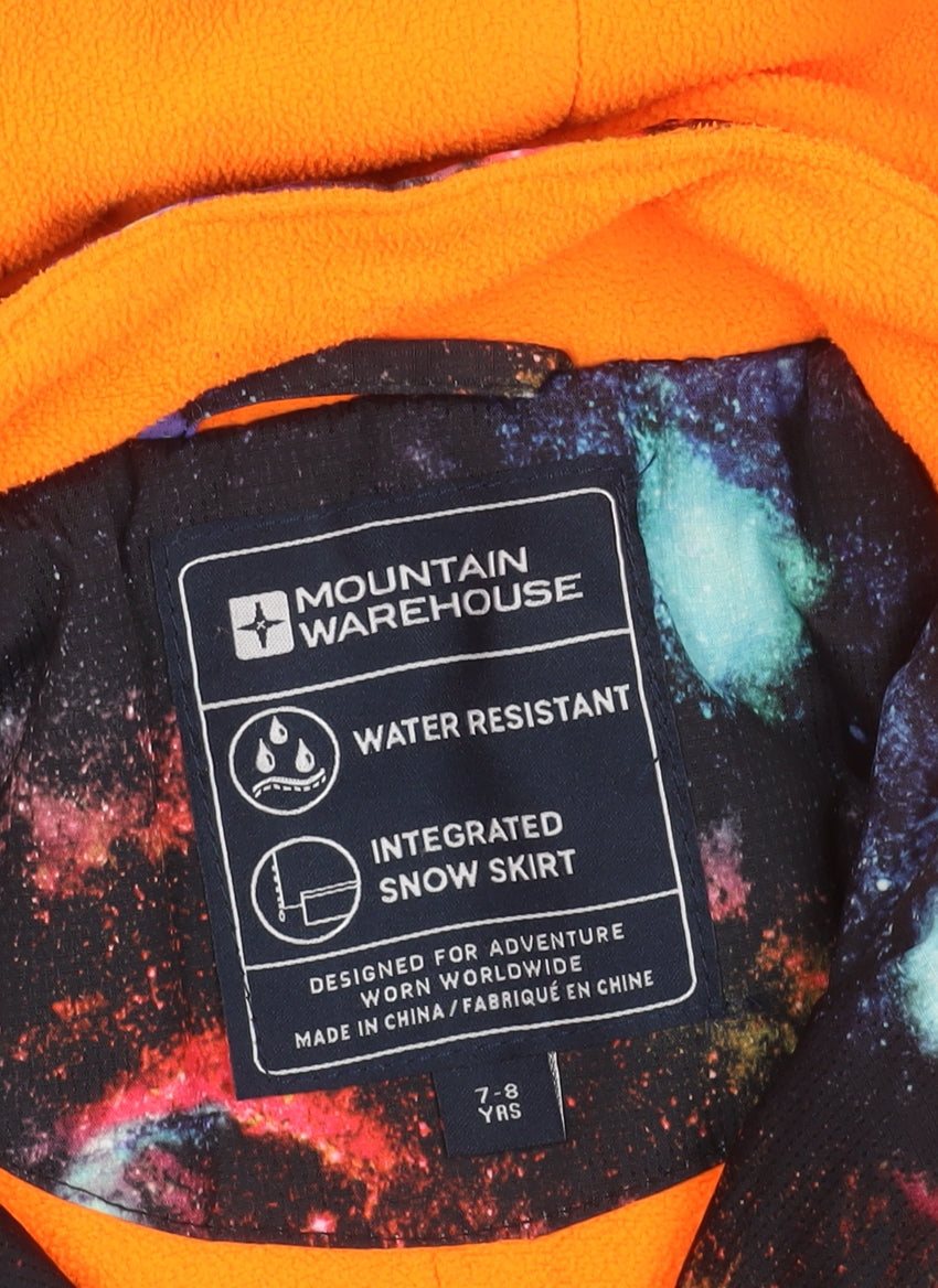 Mountain Warehouse Boys Multicoloured Galaxy Ski Jacket 7-8Y Hooded Winter Coat