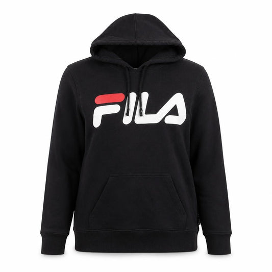 Womens UK 12 Regular FILA Black Pullover Hoodie