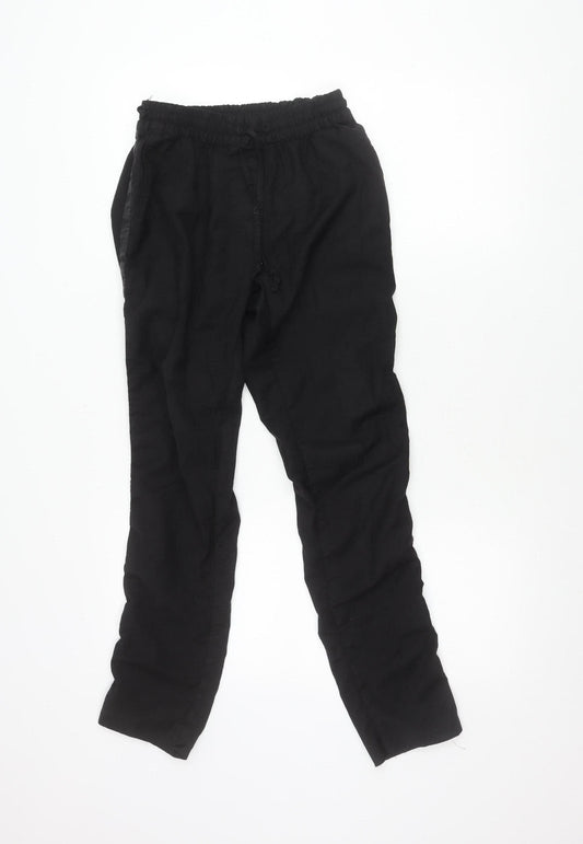 Paul & Joe Womens Black Jogger Trousers Size 8 Elastic Waist Viscose