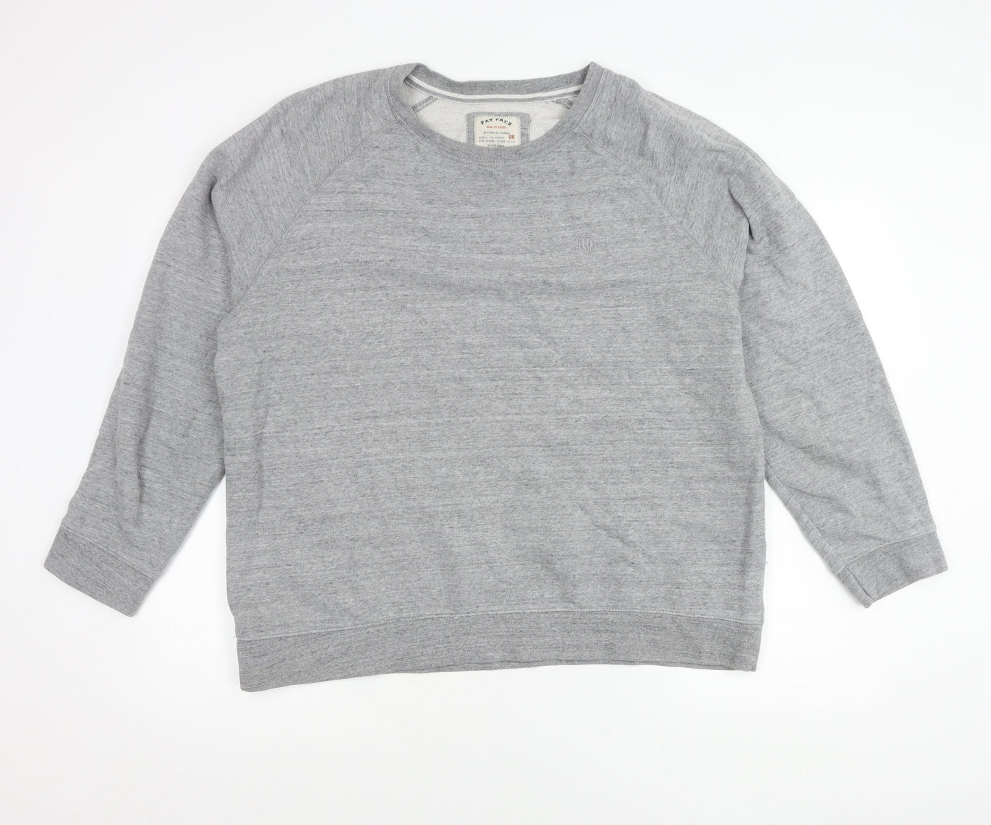 Fat Face Mens Grey XL Pullover Sweatshirt Crew Neck Cotton