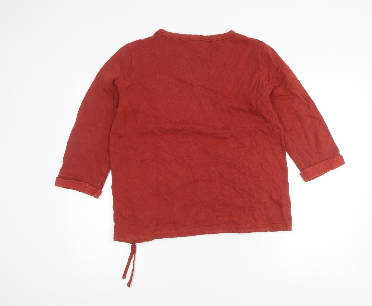 Seasalt Cornwall Women’s Red Cotton Pullover Sweatshirt UK 12
