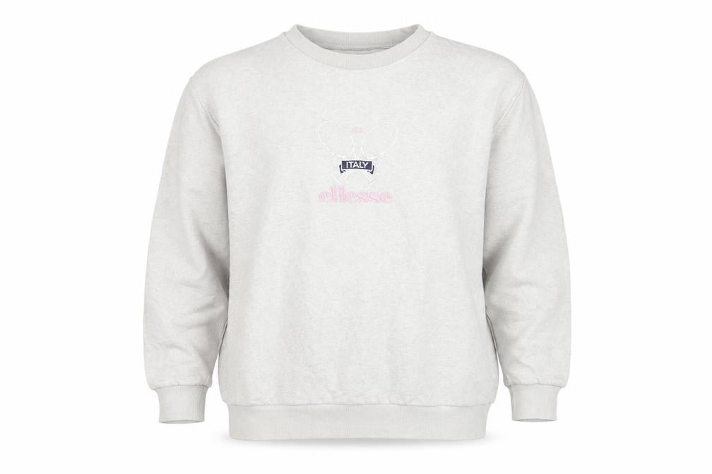 Womens UK 10 Regular ellesse Grey Pullover Sweatshirt