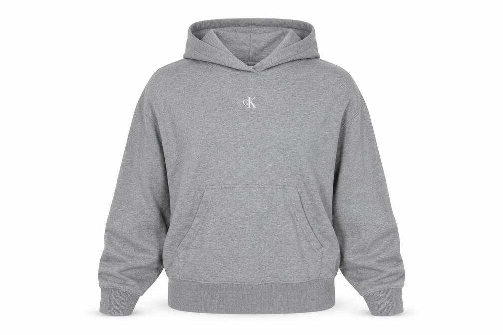Womens UK M Regular Calvin Klein Jeans Grey Pullover Hoodie
