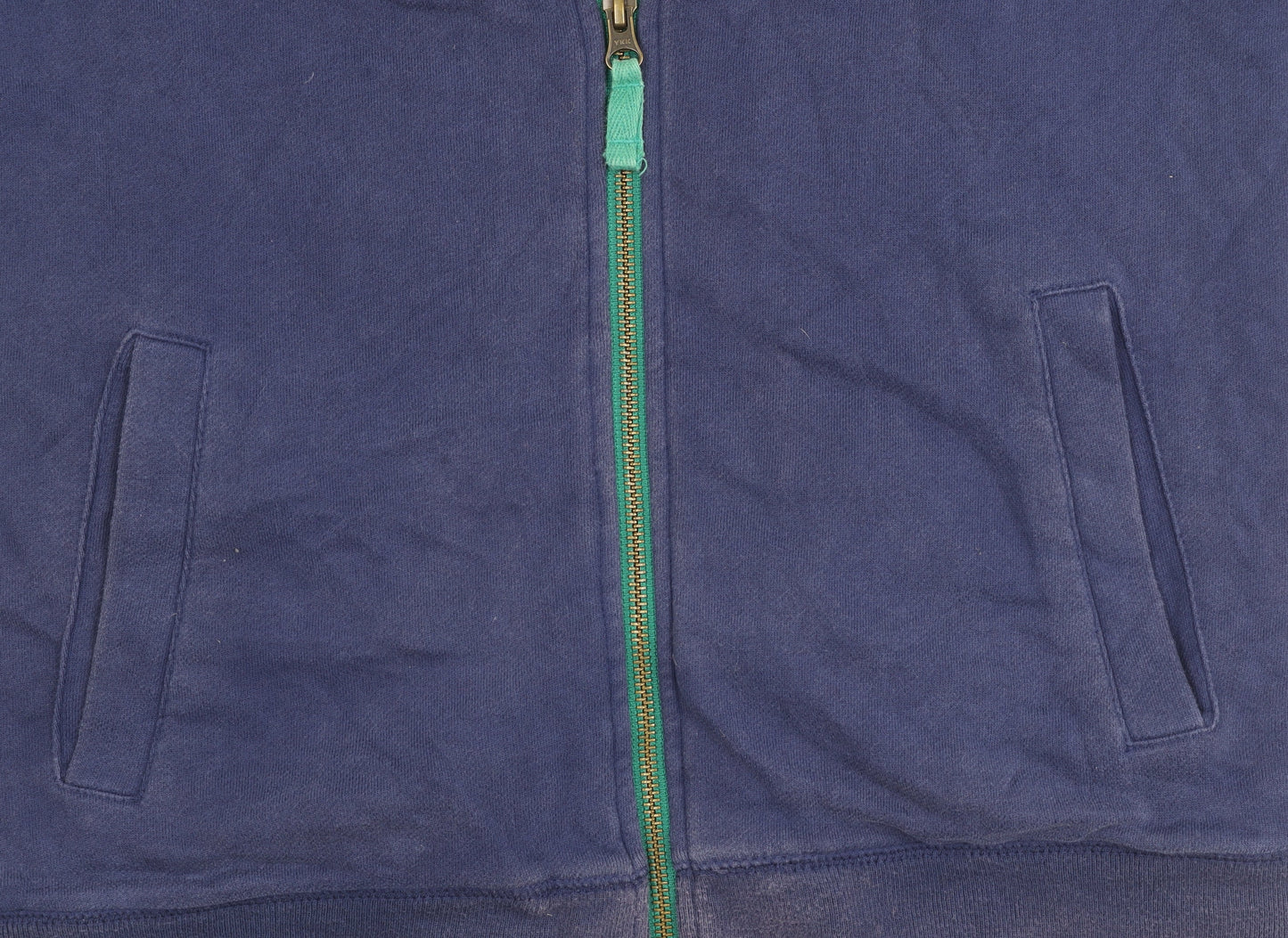 Boden Boys Blue Hooded Jacket 11-12Y Cotton Blend Full Zip Fleece Lined