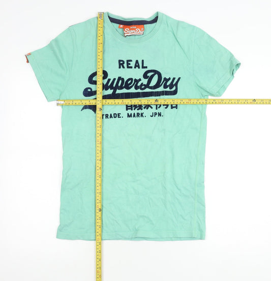 Superdry Men's Green S Vintage Logo Graphic T-Shirt Short Sleeve Cotton