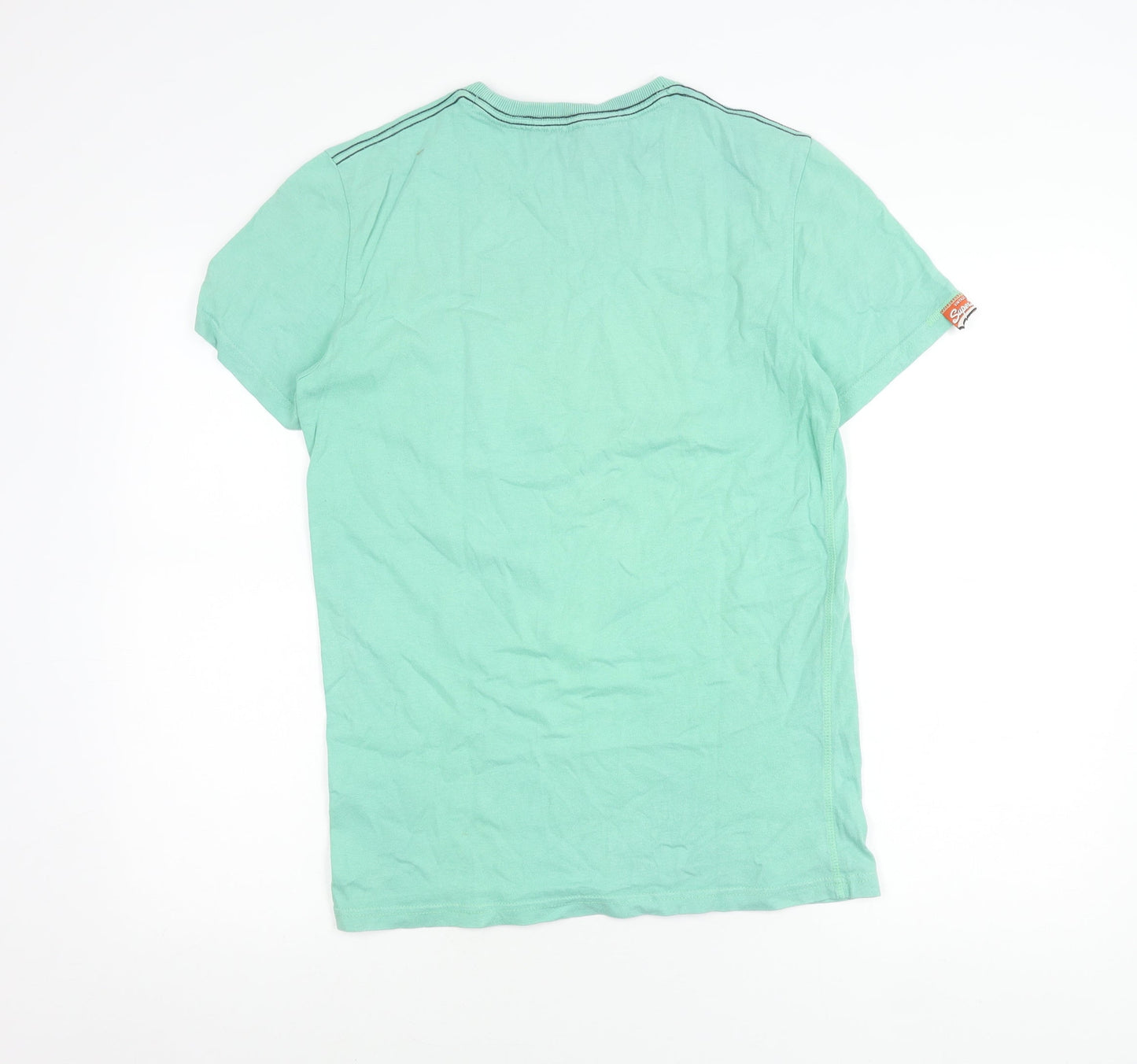 Superdry Men's Green S Vintage Logo Graphic T-Shirt Short Sleeve Cotton