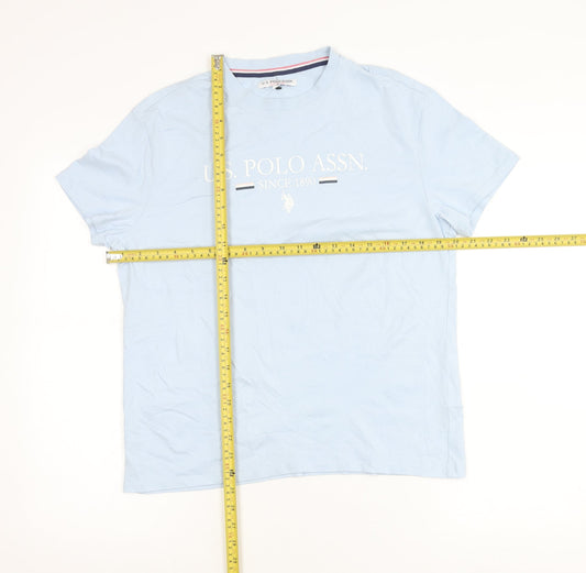 U.S. Polo Assn. Womens Blue XS Regular Cotton Short Sleeve T-Shirt