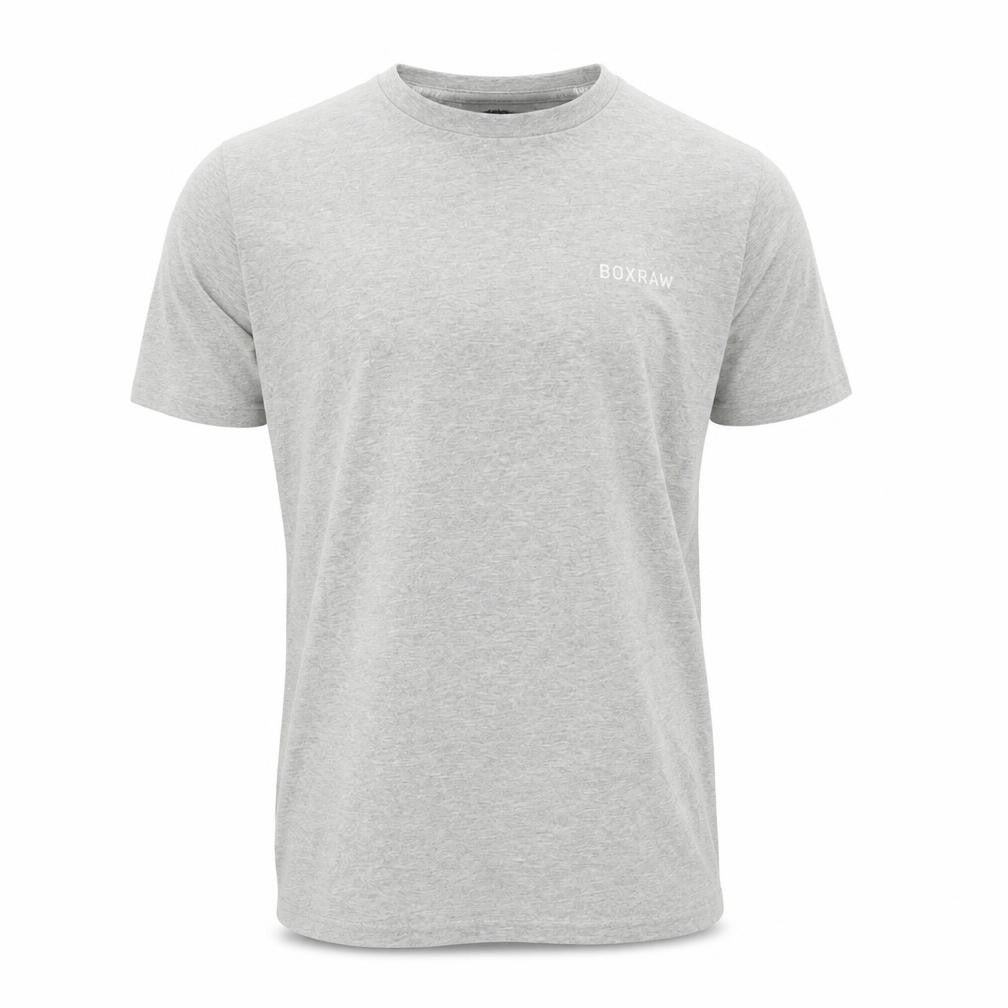 BOXRAW Men's Grey XS Crew Neck Short Sleeve Cotton T-Shirt