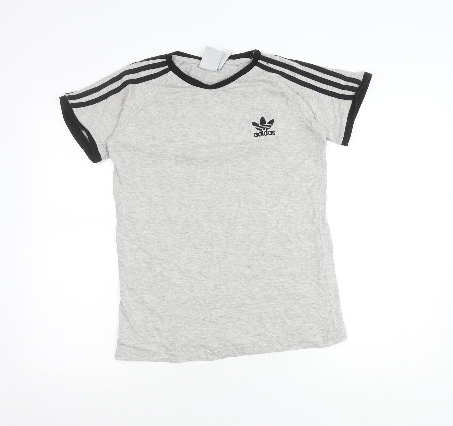 Adidas Men’s Grey M Short Sleeve Crew Neck Cotton Logo T-Shirt