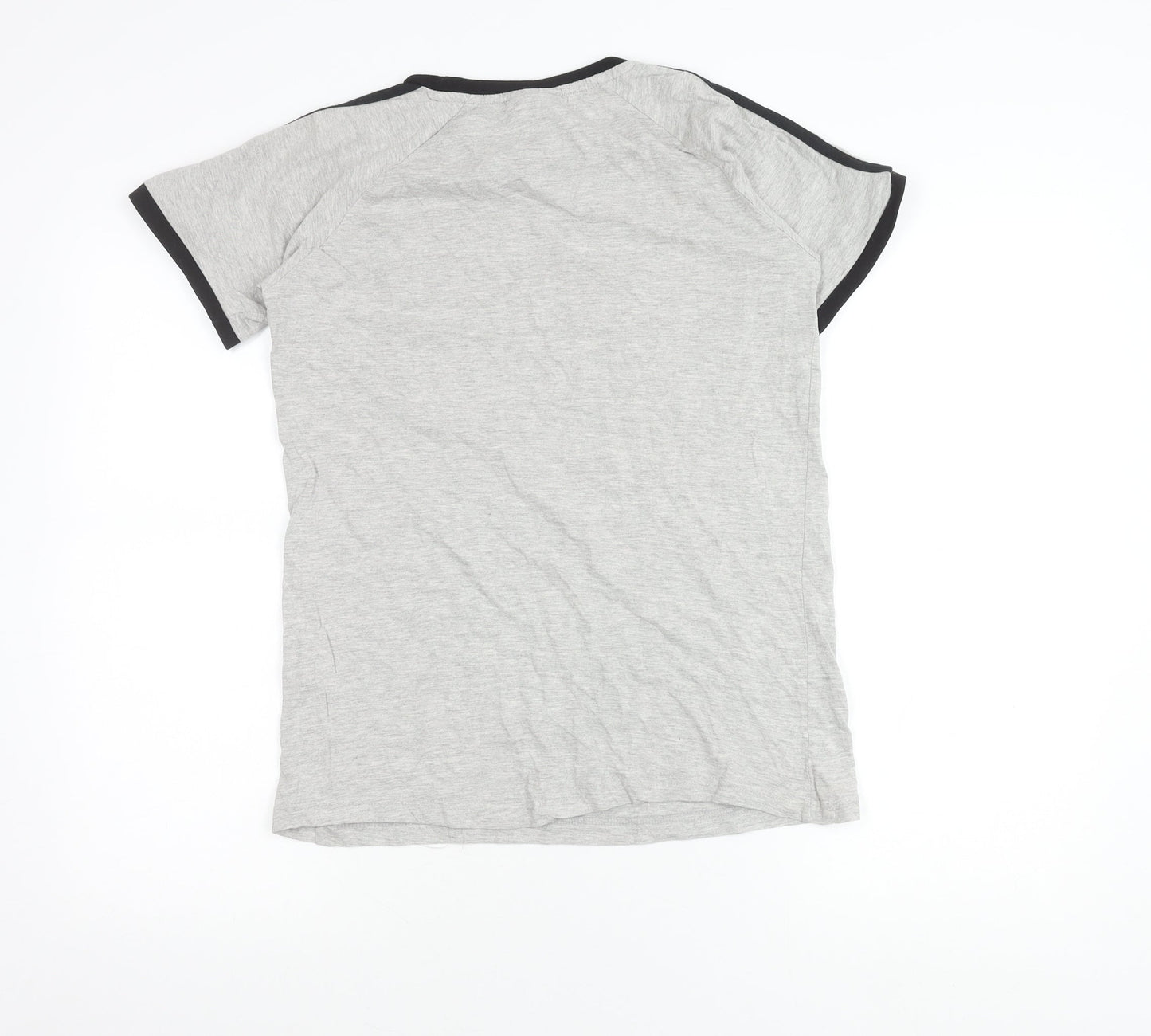 Adidas Men’s Grey M Short Sleeve Crew Neck Cotton Logo T-Shirt