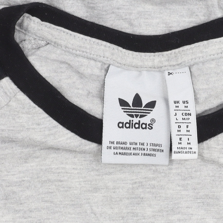 Adidas Men’s Grey M Short Sleeve Crew Neck Cotton Logo T-Shirt