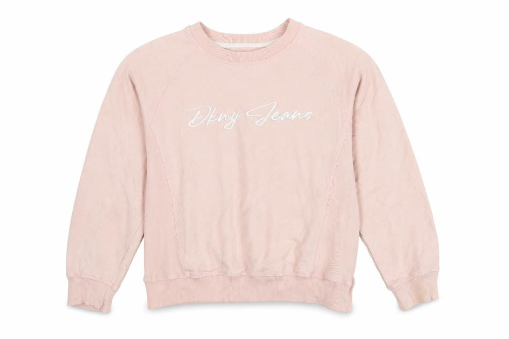 Teens UK 14 Regular DKNY Pink Pullover Sweatshirt