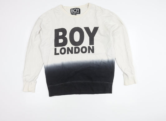 BOY London Men's Multicoloured Logo Sweatshirt M Pullover