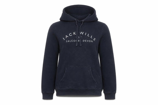 Womens UK 12 Regular Jack Wills Blue Pullover Hoodie