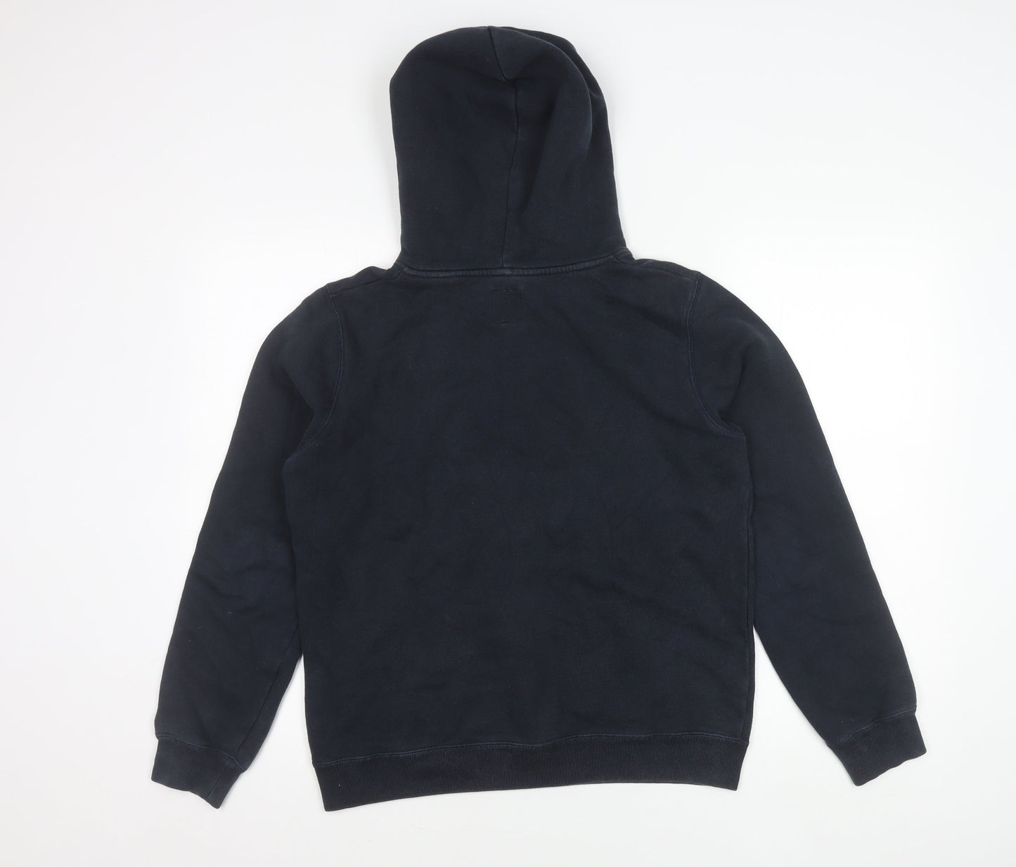 Jack Wills Womens Navy Hoodie UK 12 Cotton Blend Pullover Logo Graphic