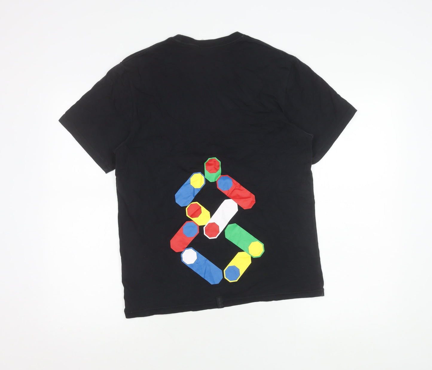 Nike Men’s Black Graphic Print T-Shirt Size S Crew Neck Cotton