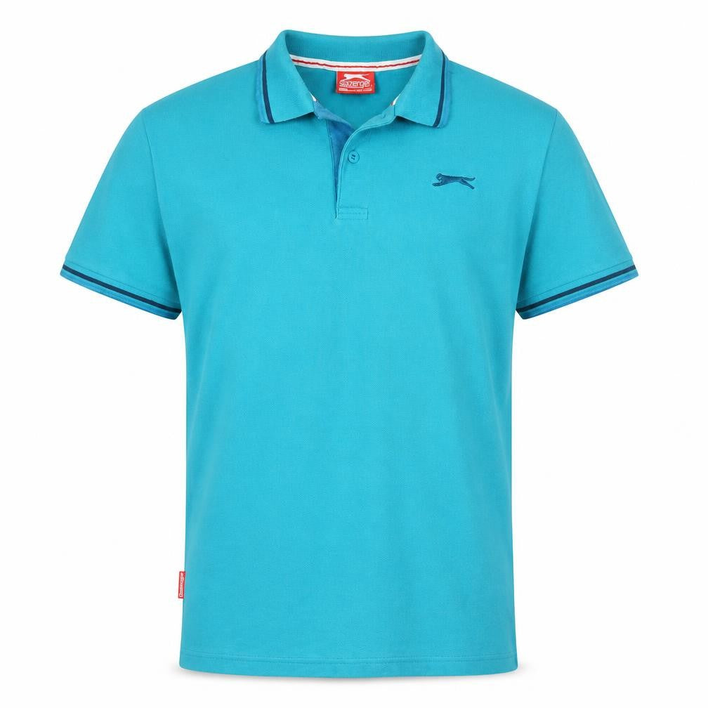 Slazenger Men’s Blue Polo Shirt M Regular Fit Casual Sportswear