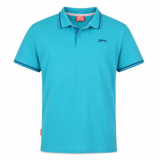Slazenger Men’s Blue Polo Shirt M Regular Fit Casual Sportswear