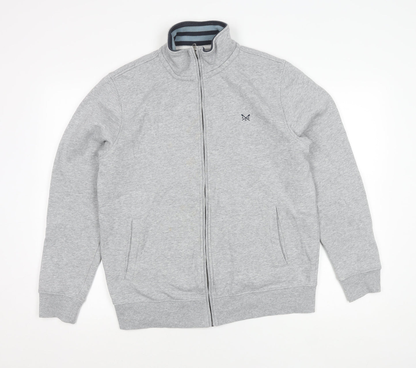 Crew Clothing Company Men's Grey Full Zip Jacket Size M Regular Fit