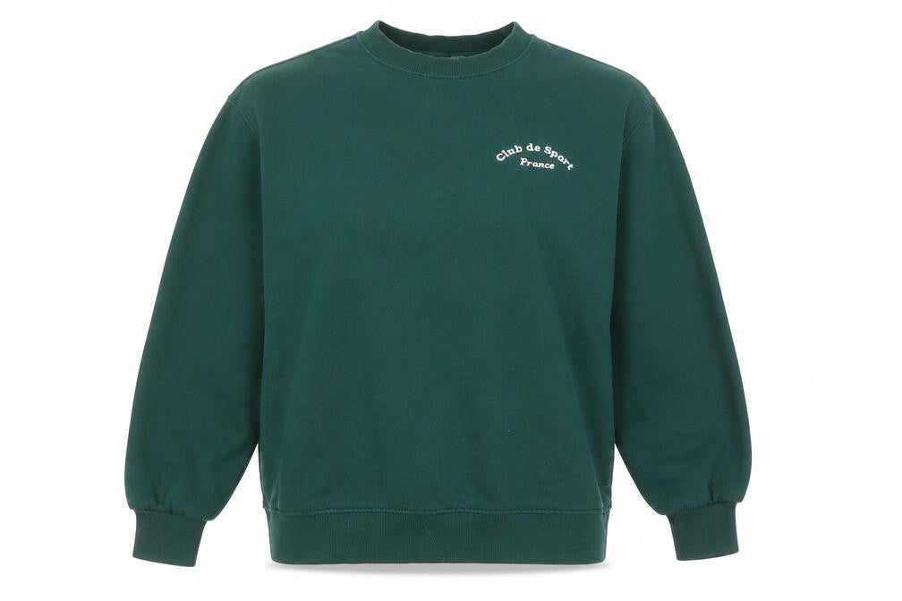 Divided Womens Green Logo Sweatshirt S Regular Fit Pullover Crew Neck