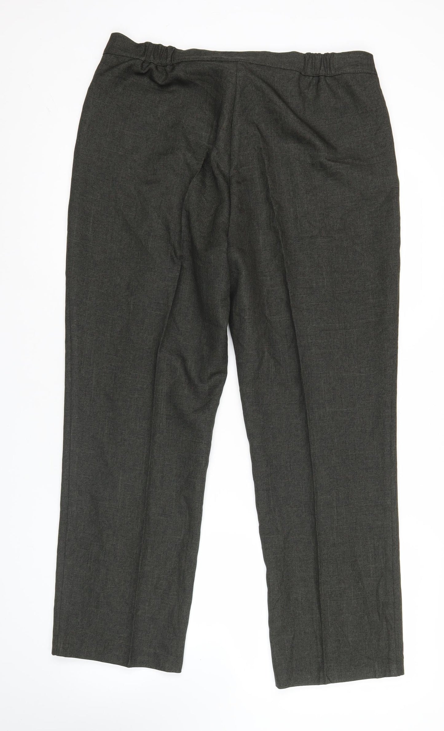 Marks and Spencer Women's Green Polyester Blend Pleated Work Trousers XL