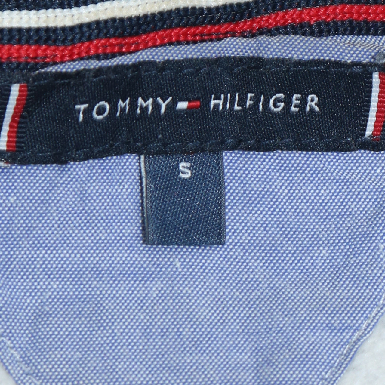 Tommy Hilfiger Men’s Grey Pullover Hoodie Small Logo Graphic Classic