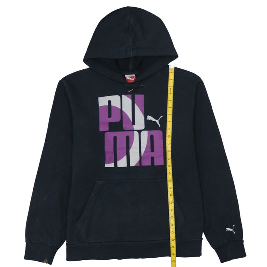 Puma Mens Black XL Pullover Hoodie Sweatshirt Graphic Logo Sportswear