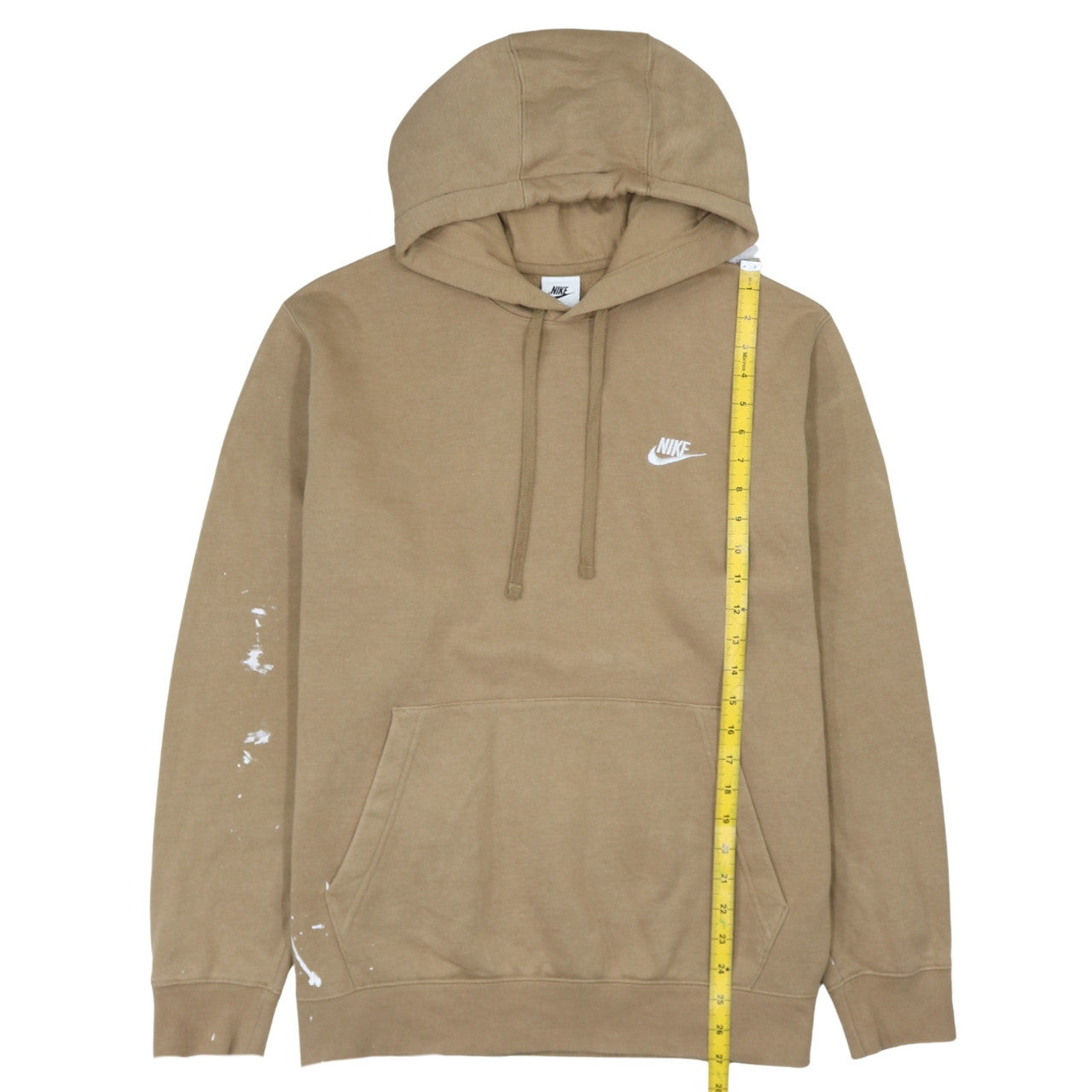 Nike Men's Brown Pullover Hoodie L Logo Sportswear Cotton Blend