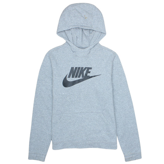 Nike Teens Grey XL Pullover Hoodie Logo Sportswear Fleece