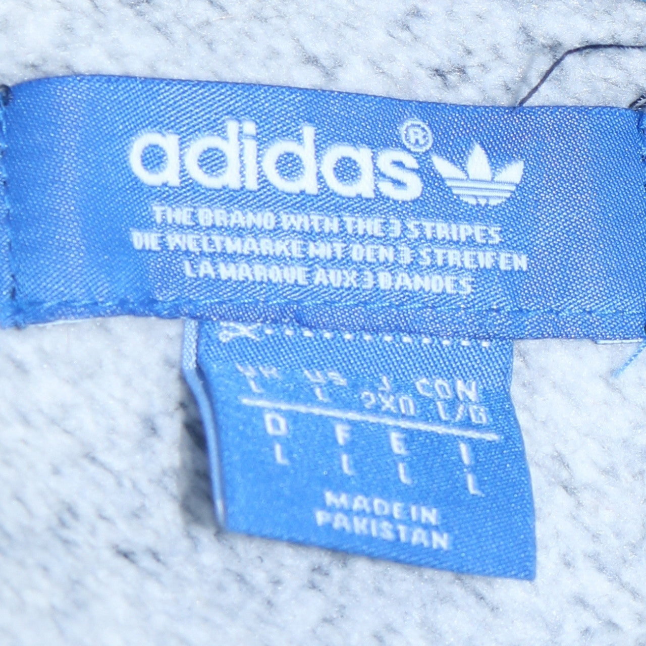 Adidas Men’s Blue Full Zip Hoodie Size L Regular Fit Sportswear