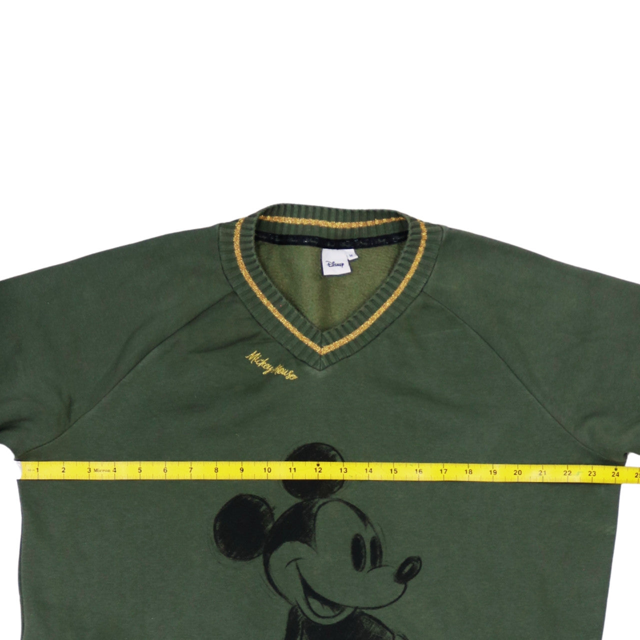 Disney Women’s Green Mickey Mouse Pullover Sweatshirt Size M