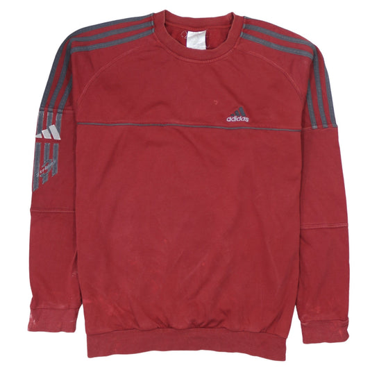 Adidas Men’s Red Crew Neck Sweatshirt L Sports Pullover