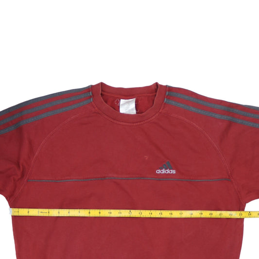 Adidas Men’s Red Crew Neck Sweatshirt L Sports Pullover