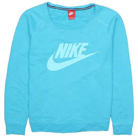 Nike Men's Blue M Pullover Sweatshirt Crew Neck Logo Sportswear