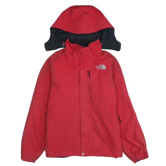 The North Face Mens Red Waterproof Hooded Rain Jacket S
