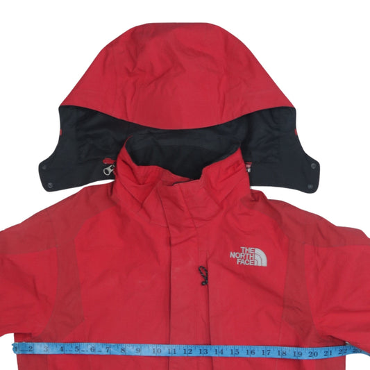 The North Face Mens Red Waterproof Hooded Rain Jacket S