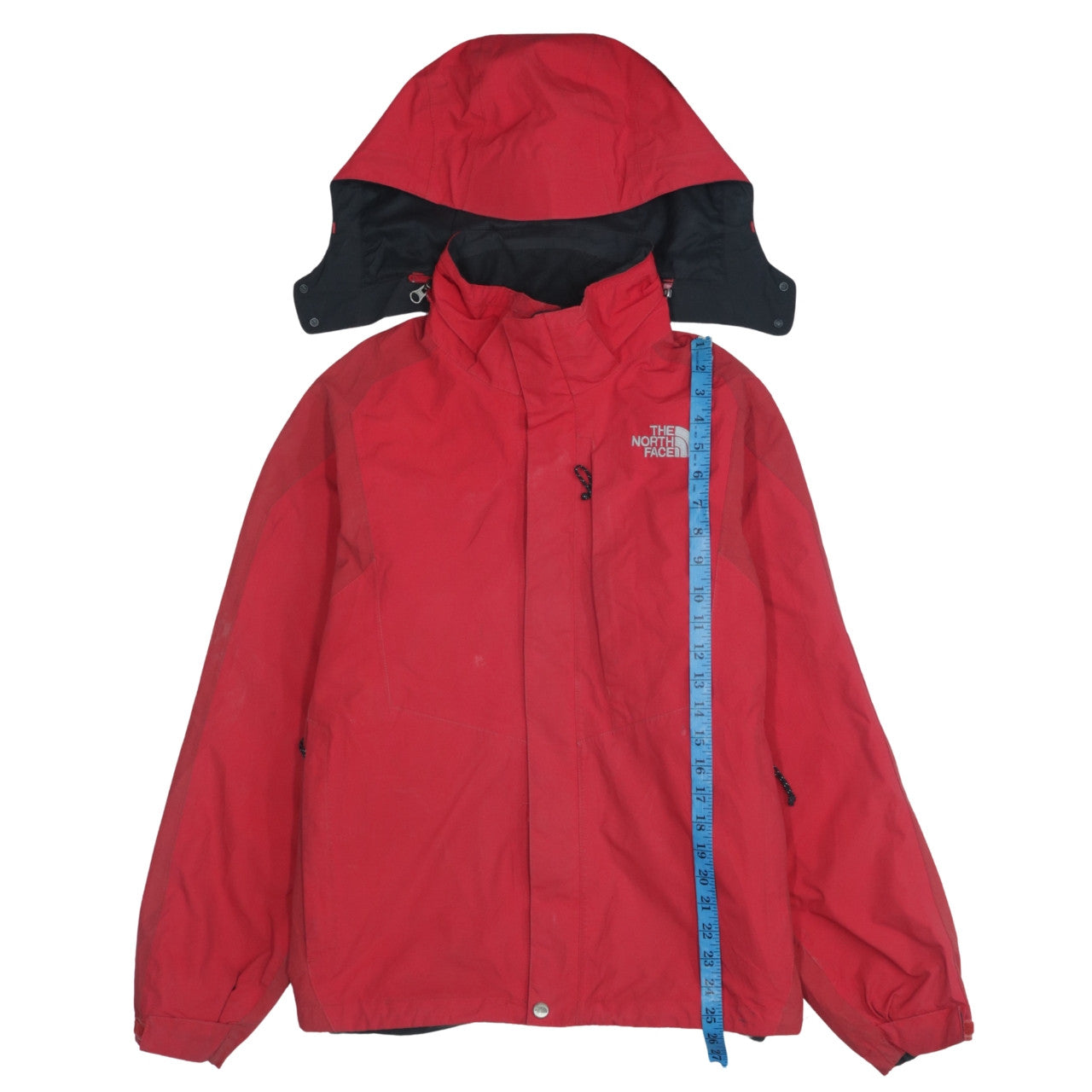 The North Face Mens Red Waterproof Hooded Rain Jacket S
