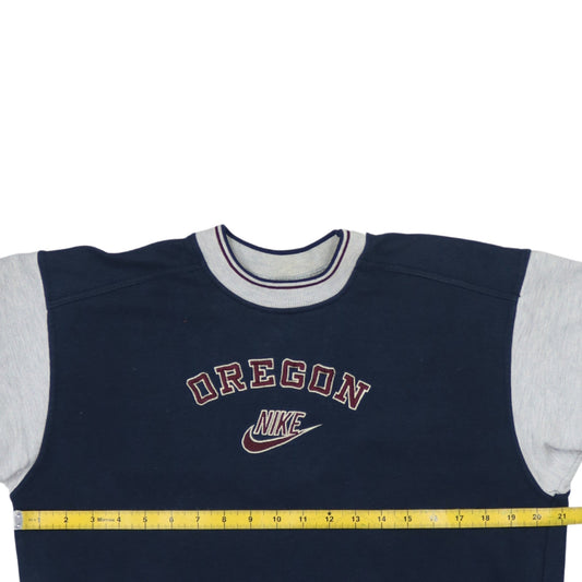 Nike Mens 2XL Blue Grey Oregon Sweatshirt Crew Neck Pullover