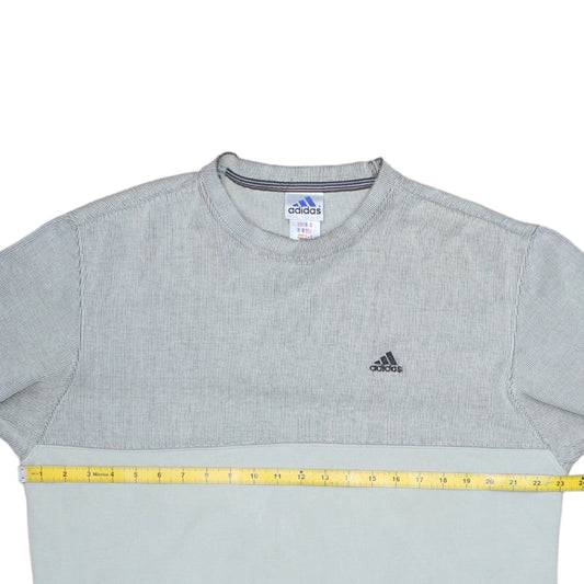 Adidas Men’s Grey M Pullover Sweatshirt Crew Neck Logo Sports